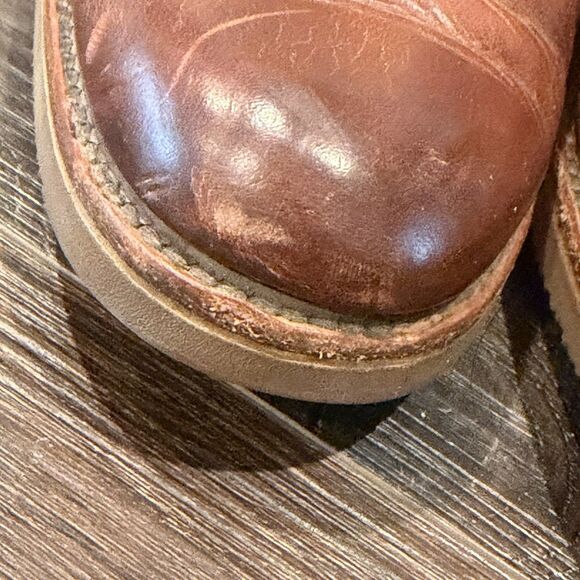 Vintage Lands End Direct Merchants Leather Oxfords Men\'s 8 M Cap Toe Brown main image 3
